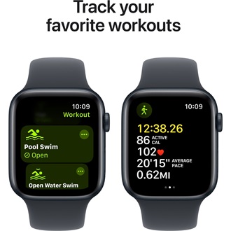 Apple Watch SE GPS 44mm aluminium ház okosóra fekete (Midnight) + MN SP BAND M/L