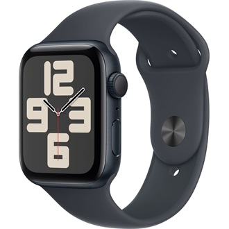 Apple Watch SE GPS 44mm aluminium ház okosóra fekete (Midnight) + MN SP BAND S/M