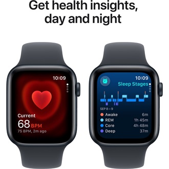 Apple Watch SE GPS 44mm aluminium ház okosóra fekete (Midnight) + MN SP BAND S/M