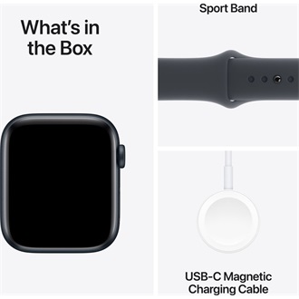 Apple Watch SE GPS 44mm aluminium ház okosóra fekete (Midnight) + MN SP BAND S/M