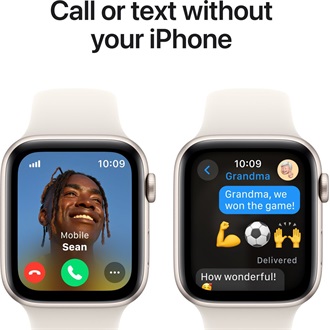 Apple Watch SE cellular 44mm aluminium ház okosóra arany (Starlight) + STARLSP BAND M/L