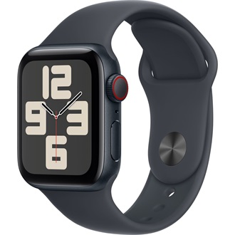 Apple Watch SE cellular 44mm aluminium ház okosóra fekete (Midnight) + MN SP BAND S/M