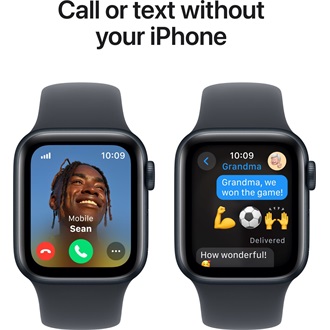 Apple Watch SE cellular 44mm aluminium ház okosóra fekete (Midnight) + MN SP BAND S/M