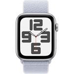 Apple Watch SE cellular 44mm ház okosóra ezüst + BLUE CLOUD SPORT LOOP