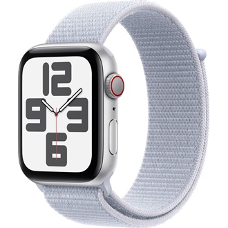 Apple Watch SE cellular 44mm ház okosóra ezüst + BLUE CLOUD SPORT LOOP