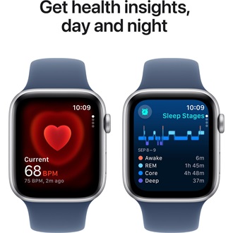 Apple Watch SE cellular 44mm ház okosóra ezüst + DENIM SPORT BAND M/L