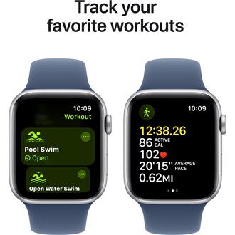 Apple Watch SE cellular 44mm ház okosóra ezüst + DENIM SPORT BAND M/L