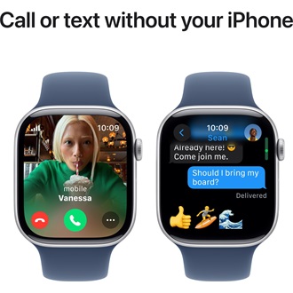Apple Watch SE cellular 44mm ház okosóra ezüst + DENIM SP BAND M/L