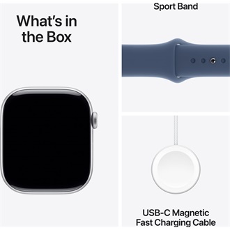 Apple Watch SE cellular 44mm ház okosóra ezüst + DENIM SP BAND S/M