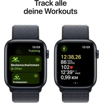 Apple Watch SE cellular 44mm ház okosóra fekete (Midnight) + INK SPORT LOOP