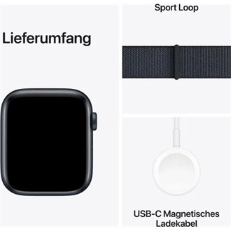 Apple Watch SE cellular 44mm ház okosóra fekete (Midnight) + INK SPORT LOOP