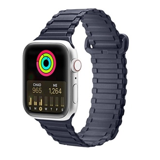 Apple Watch Series 10 42mm DUX DUCIS pótszíj egyedi méret, mágneses, SÖTÉTKÉK