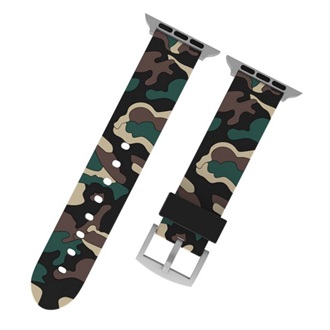 Apple Watch Series 10 42mm Gigapack Pótszíj egyedi méret, terep minta, SÖTÉTZÖLD