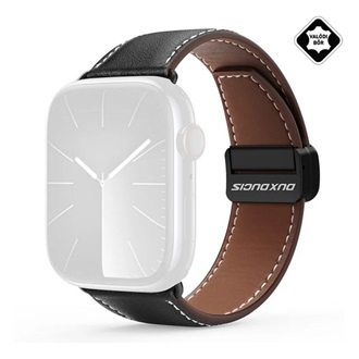 Apple Watch Series 10 46mm DUX DUCIS YA pótszíj egyedi méret, mágneses, FEKETE