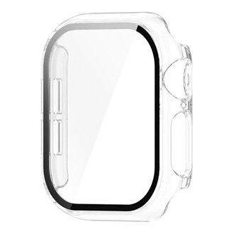 Apple Watch Series 10 46mm Gigapack Műanyag keret BUMPER, ütésállóság + kijelzővédő üveg, ÁTLÁTSZÓ