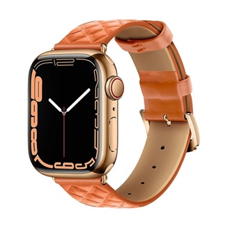 Apple Watch Series 10 46mm HOCO WA18 pótszíj egyedi méret, 3D rombusz, NARANCSSÁRGA