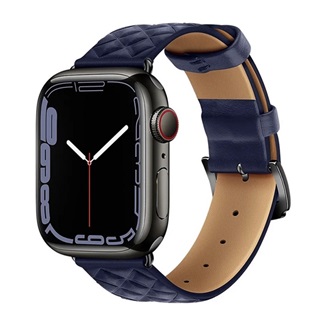 Apple Watch Series 10 46mm HOCO WA18 pótszíj egyedi méret, 3D rombusz, SÖTÉTKÉK