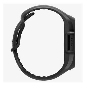 Apple Watch Series 10 46mm SPIGEN LIQUID AIR PRO szilikon óra keret szilikon szíj, ütésállóság, FEKETE