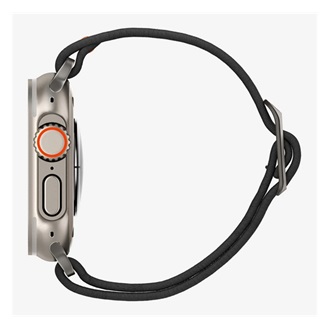 Apple Watch Series 10 46mm SPIGEN LITE FIT ULTRA pótszíj egyedi méret, textil, FEKETE