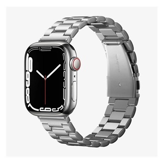 Apple Watch Series 10 46mm SPIGEN MODERN FIT pótszíj egyedi méret, fém, EZÜST
