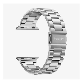 Apple Watch Series 10 46mm SPIGEN MODERN FIT pótszíj egyedi méret, fém, EZÜST