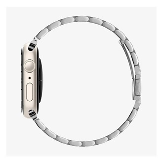 Apple Watch Series 10 46mm SPIGEN MODERN FIT pótszíj egyedi méret, fém, EZÜST
