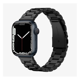 Apple Watch Series 10 46mm SPIGEN MODERN FIT pótszíj egyedi méret, fém, FEKETE