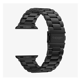 Apple Watch Series 10 46mm SPIGEN MODERN FIT pótszíj egyedi méret, fém, FEKETE