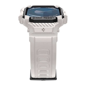 Apple Watch Series 10 46mm SPIGEN RUGGED ARMOR PRO pótszíj egyedi méret, ütésállóság + szilikon keret, BÉZS
