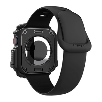 Apple Watch Series 10 46mm SPIGEN RUGGED ARMOR műanyag óra keret ütésállóság FEKETE