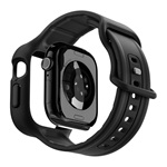 Apple Watch Series 10 46mm SPIGEN VAULT PRO pótszíj egyedi méret, ütésállóság + szilikon keret, FEKETE