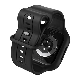 Apple Watch Series 10 46mm SPIGEN VAULT PRO pótszíj egyedi méret, ütésállóság + szilikon keret, FEKETE