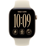 Apple Watch Series 12 (42mm) Light Gold Aluminium Case okosóra arany + Sand Sport Band - S/M