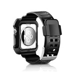 Apple Watch Series 3 42mm GIGAPACK Szilikon óra keret szilikon szíj, ütésálló, FEKETE