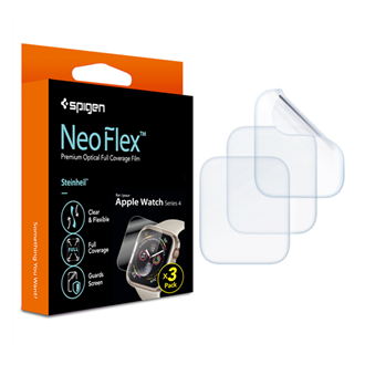 Apple Watch Series 4 40mm SPIGEN NEOFLEX képernyővédő fólia 3db full screen, tok barát, ÁTLÁTSZÓ