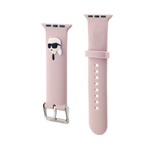 Apple Watch Series 5 40mm KARL LAGERFELD KARL HEAD NFT pótszíj egyedi méret, fém csat, RÓZSASZÍN