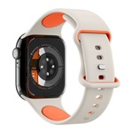 Apple Watch Series 5 40mm SPIGEN NANO POP pótszíj egyedi méret, szilikon, BÉZS