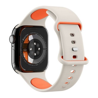 Apple Watch Series 5 40mm SPIGEN NANO POP pótszíj egyedi méret, szilikon, BÉZS