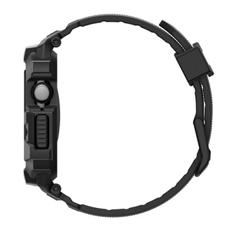 Apple Watch Series 5 40mm SPIGEN RUGGED ARMOR PRO 2 pótszíj egyedi méret, ütésállóság + szilikon keret, FEKETE