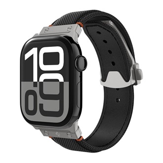 Apple Watch Series 5 44mm SPIGEN CLASSIC FIT pótszíj egyedi méret, pillangó csat, FEKETE