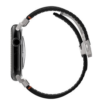 Apple Watch Series 5 44mm SPIGEN CLASSIC FIT pótszíj egyedi méret, pillangó csat, FEKETE