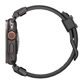 Apple Watch Series 5 44mm SPIGEN DURAPRO ARMOR pótszíj egyedi méret, fém csat, FEKETE