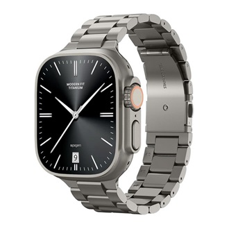 Apple Watch Series 5 44mm SPIGEN MODERN FIT pótszíj egyedi méret, fém, TITÁNSZÜRKE