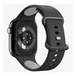 Apple Watch Series 5 44mm SPIGEN NANO POP pótszíj egyedi méret, szilikon, FEKETE