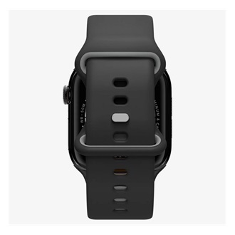 Apple Watch Series 5 44mm SPIGEN NANO POP pótszíj egyedi méret, szilikon, FEKETE
