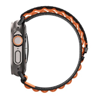 Apple Watch Series 5 44mm SPIGEN WBF1 pótszíj egyedi méret, állítható, FEKETE/NARANCSSÁRGA