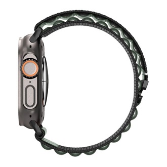 Apple Watch Series 5 44mm SPIGEN WBF1 pótszíj egyedi méret, állítható, FEKETE/SÖTÉTZÖLD