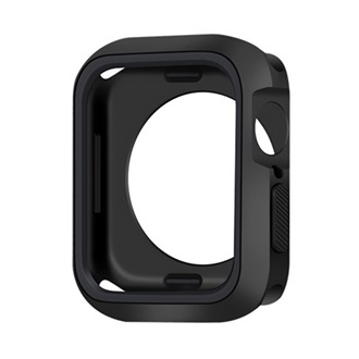 Apple Watch Series 9 45mm GIGAPACK Szilikon keret BUMPER, ütésállóság, FEKETE