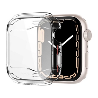 Apple Watch Series 9 45mm SPIGEN ULTRA HYBRID műanyag óra keret ütésállóság ÁTLÁTSZÓ