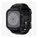 Apple Watch Series SE 2 44mm SPIGEN RUGGED ARMOR PRO pótszíj egyedi méret, ütésállóság + szilikon keret, FEKETE